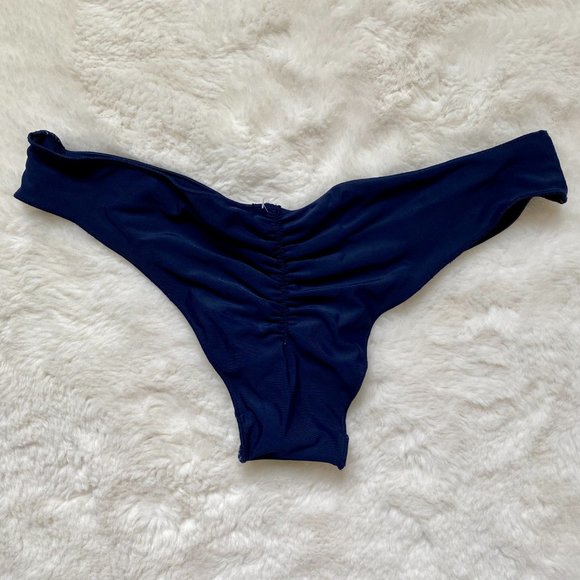 3/$25 NWT Liquid Navy Cheeky Bikini Bottom - Picture 2 of 7